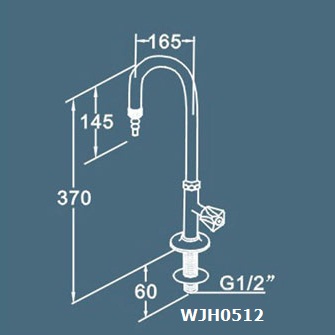 Đặc tính kỹ thuật sản phẩm Vòi rửa dụng cụ thí nghiệm WJH0512 loại 1 nhánh